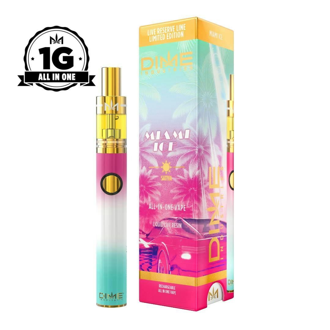 Dime Industries 1g Live Resin Disposable - Miami Ice