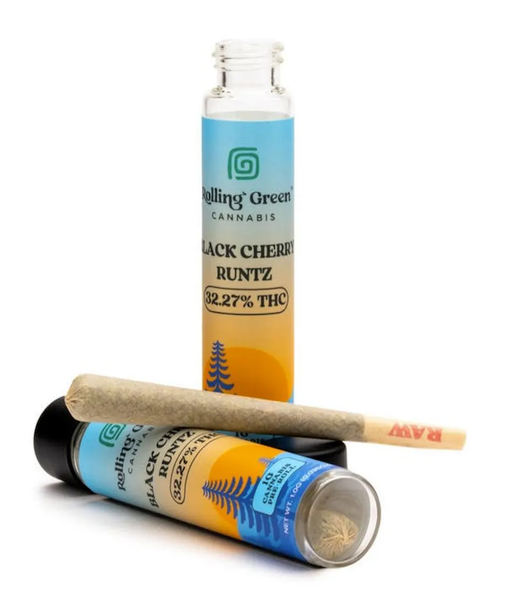 Rolling Green Cannabis Rolling Green - Black Cherry Runtz - 1g ...