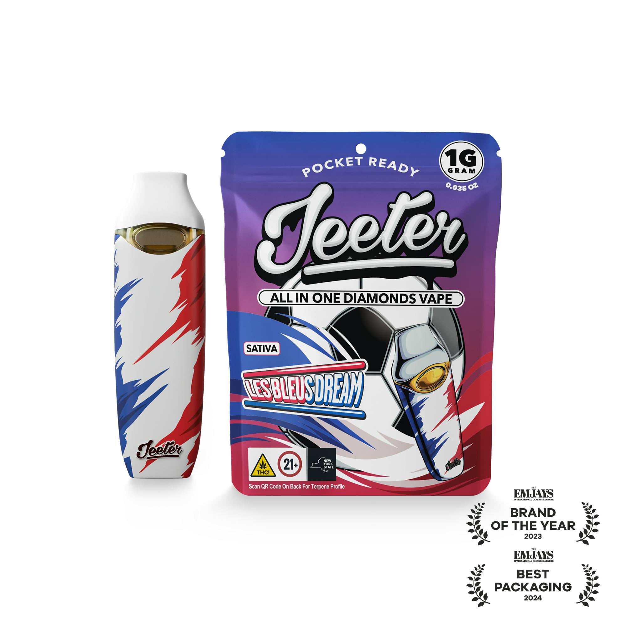 Jeeter Les Bleus Dream All In One Liquid Diamonds Vape