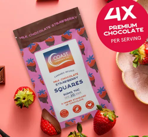 Photo of Milk Chocolate | Strawberry Square | 50mg