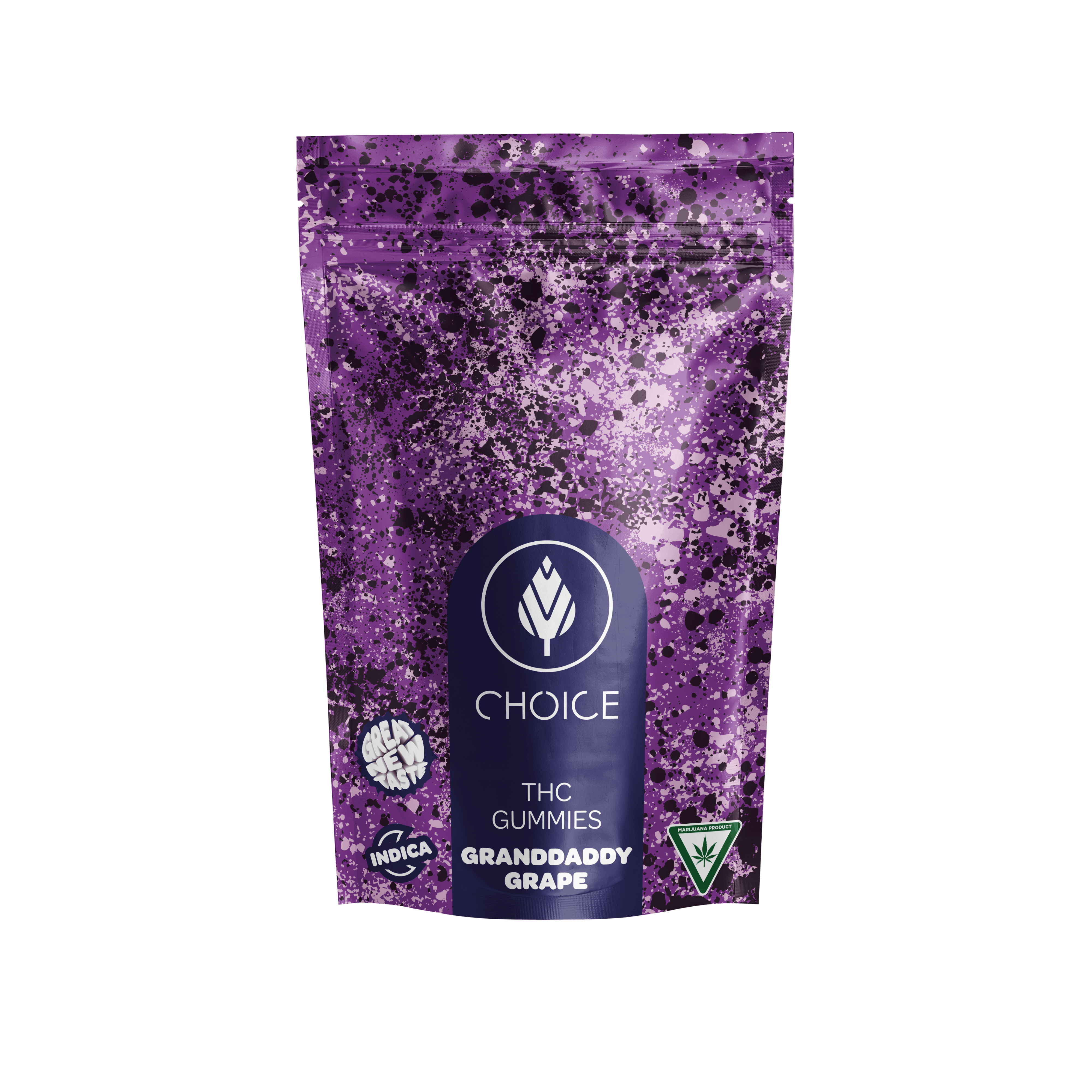Product: Choice | Granddaddy Grape | Infused Gummies | 100mg | Indica