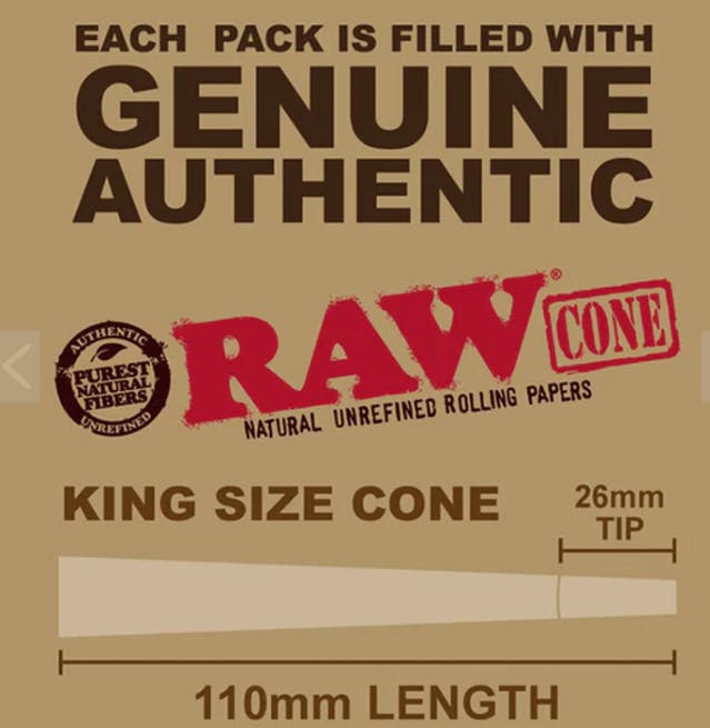 Product Raw | Classic Cones, King Size - 3pk