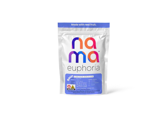 Nama Euphoria Gummies Sour Blue Dream Berry 2pk/100mg (sativa, 2.8g)