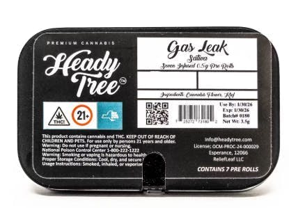 Heady Tree Gas Leak 7pk 3.5g Shorty's Kief Infused Pre-Rolls