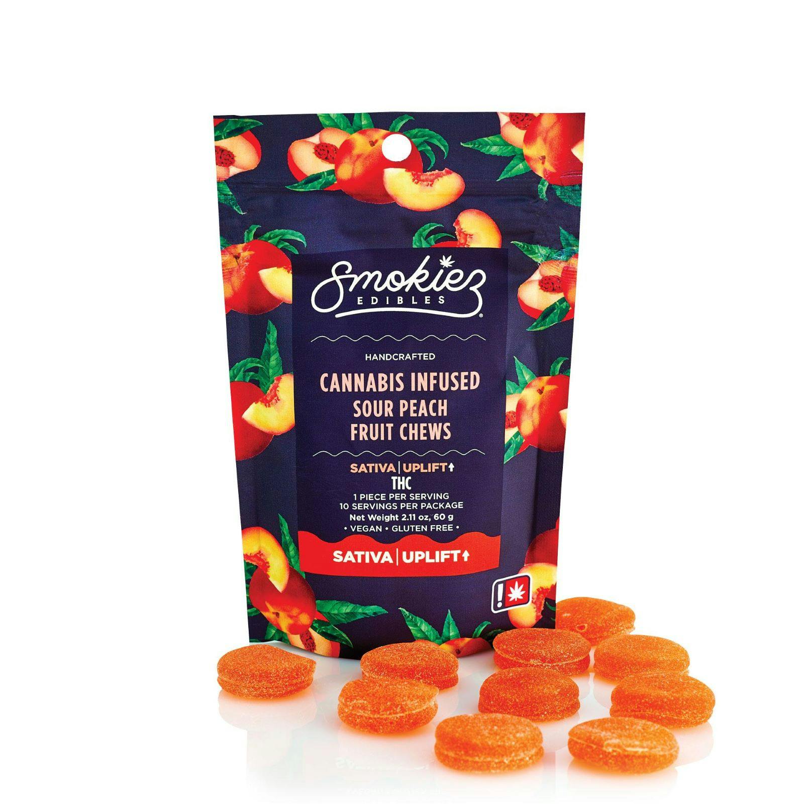 Smokiez | SOUR Peach Fruit Chew Gummies