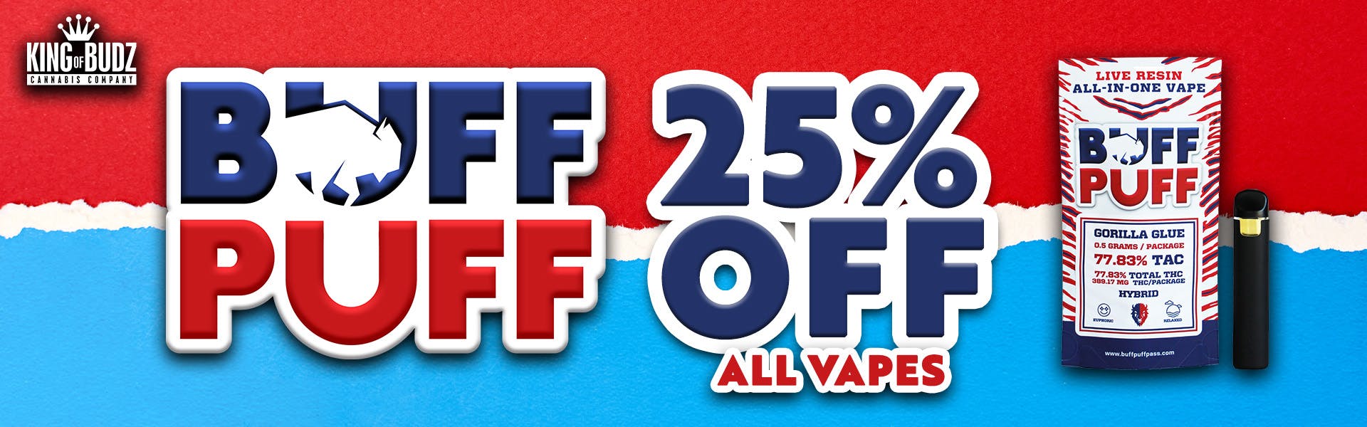 Buff Puff - ALL VAPES - 25 Percent OFF