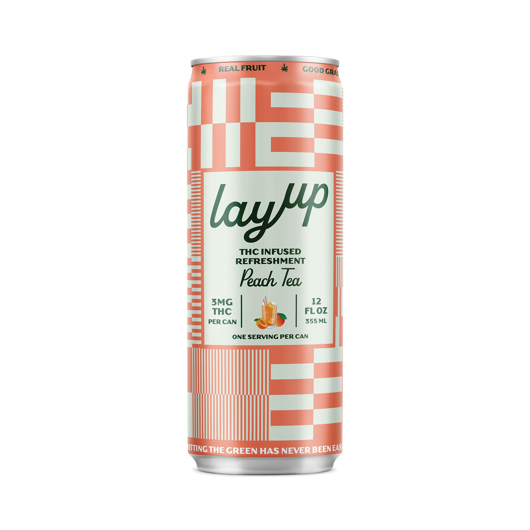 LayUp | Peach Tea - Infused Beverage | 10mg 12oz