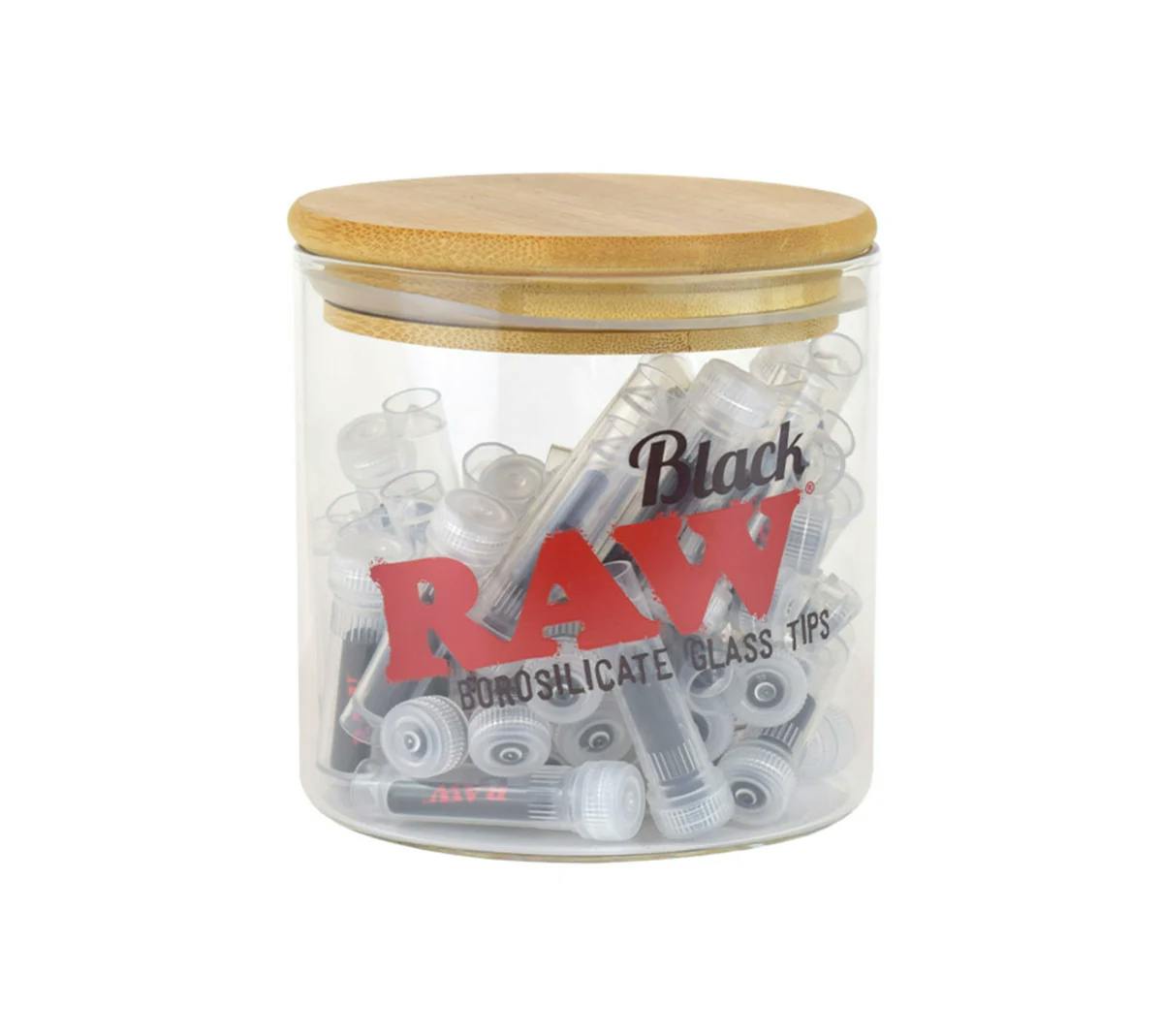 RAW | Tips | Glass | Black | 1PK