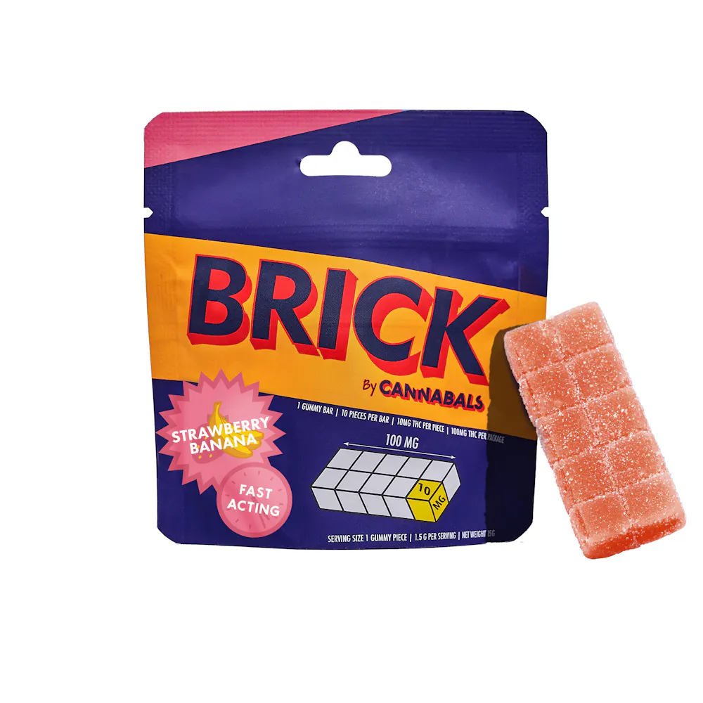 Product Cannabals - Strawberry Banana Brick - 100mg
