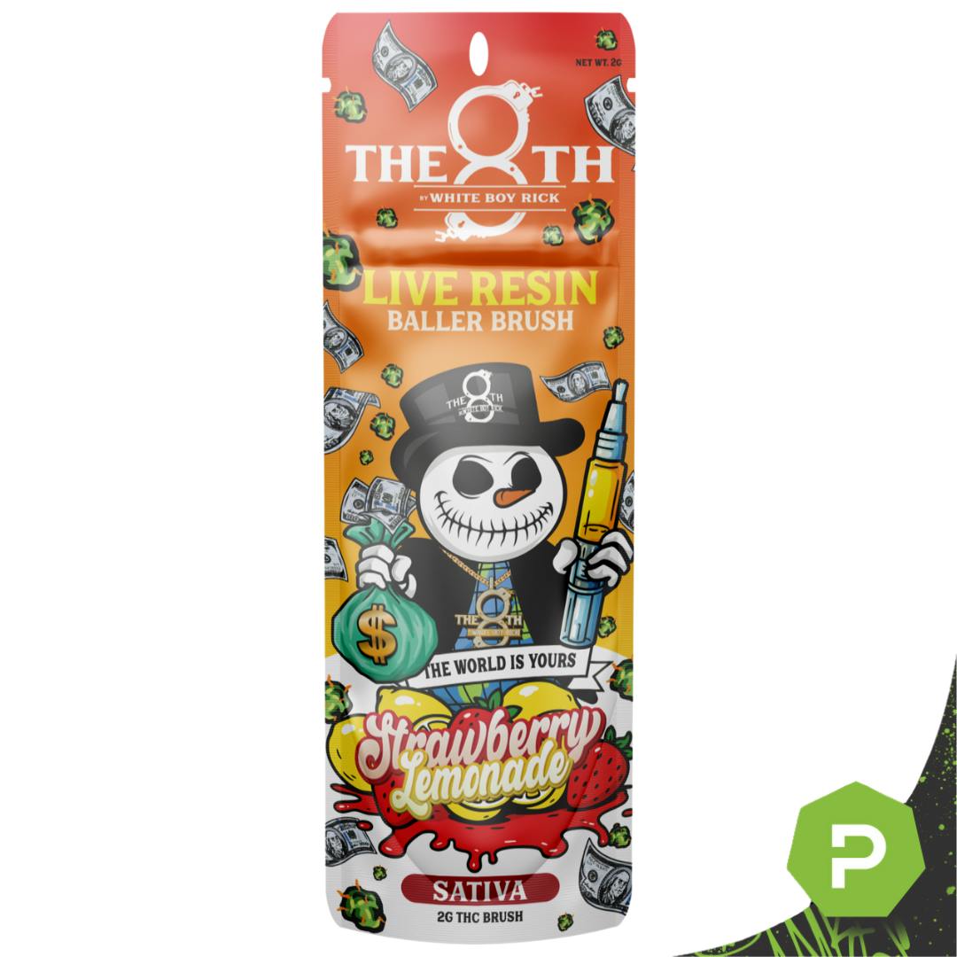The 8th White Boy Rick Live Resin Baller Brush | Strawberry