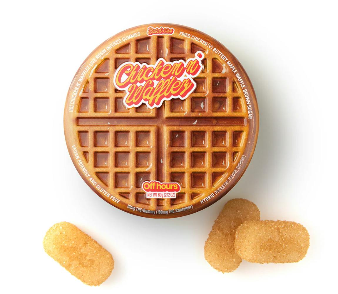 Chicken N' Waffles | 100mg THC | Live Rosin Gummies | 10 Pack | Off Hours
