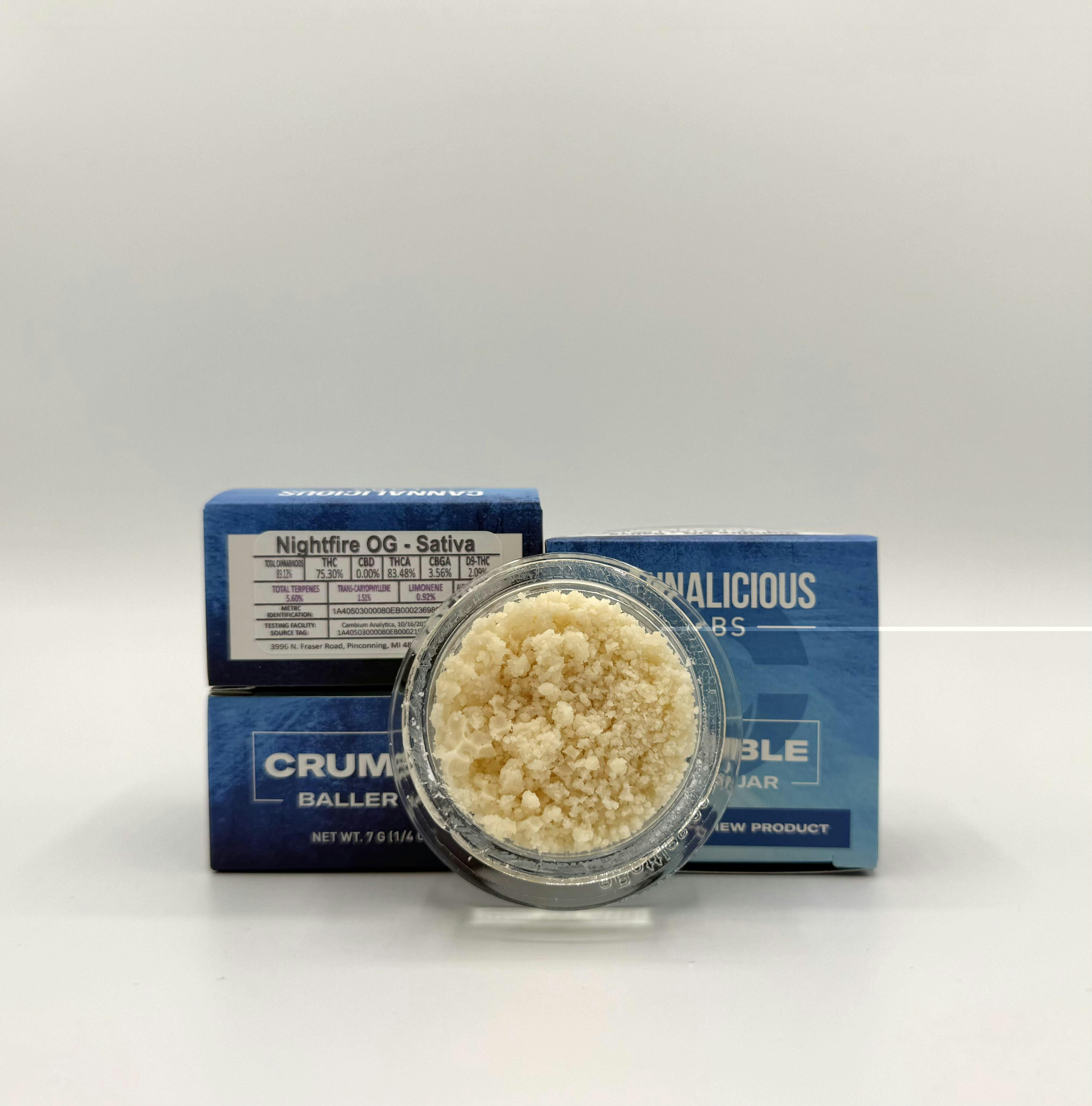 Cannalicious - 7g Crumble Baller Jar - Nightfire OG