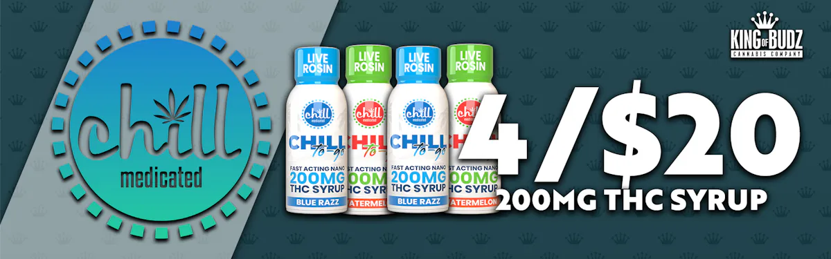 Chill Medicated 200mg Live Rosin Syrup To-Go - 4 for $20