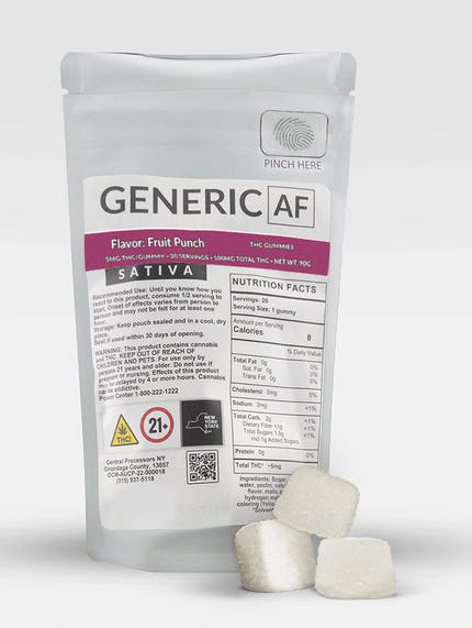 Generic AF Fruit Punch | 100mg THC | 20 Pack | Central Processors