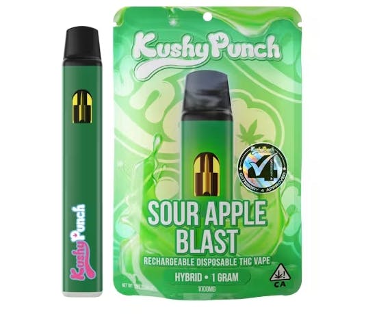 Product SIX Kushy Punch Disposable - Sour Apple Blast 1g