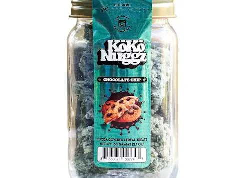 Koko Nuggz | Chocolate Chip | Cocoa Covered Crispy Treats | 10mg THC / Serving | 10pk-active