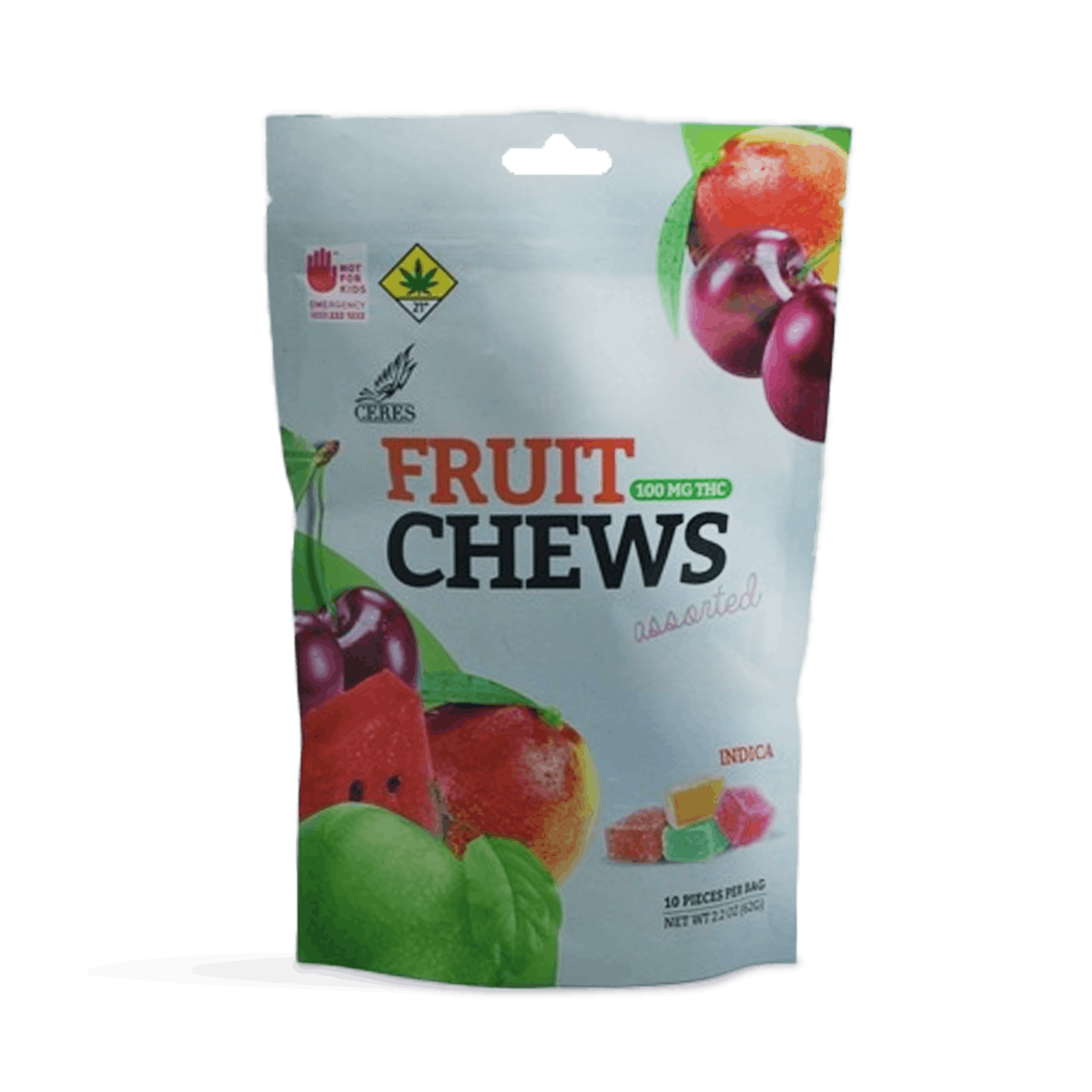 Assorted Indica Fruit Chews 10-Pack | 100mg