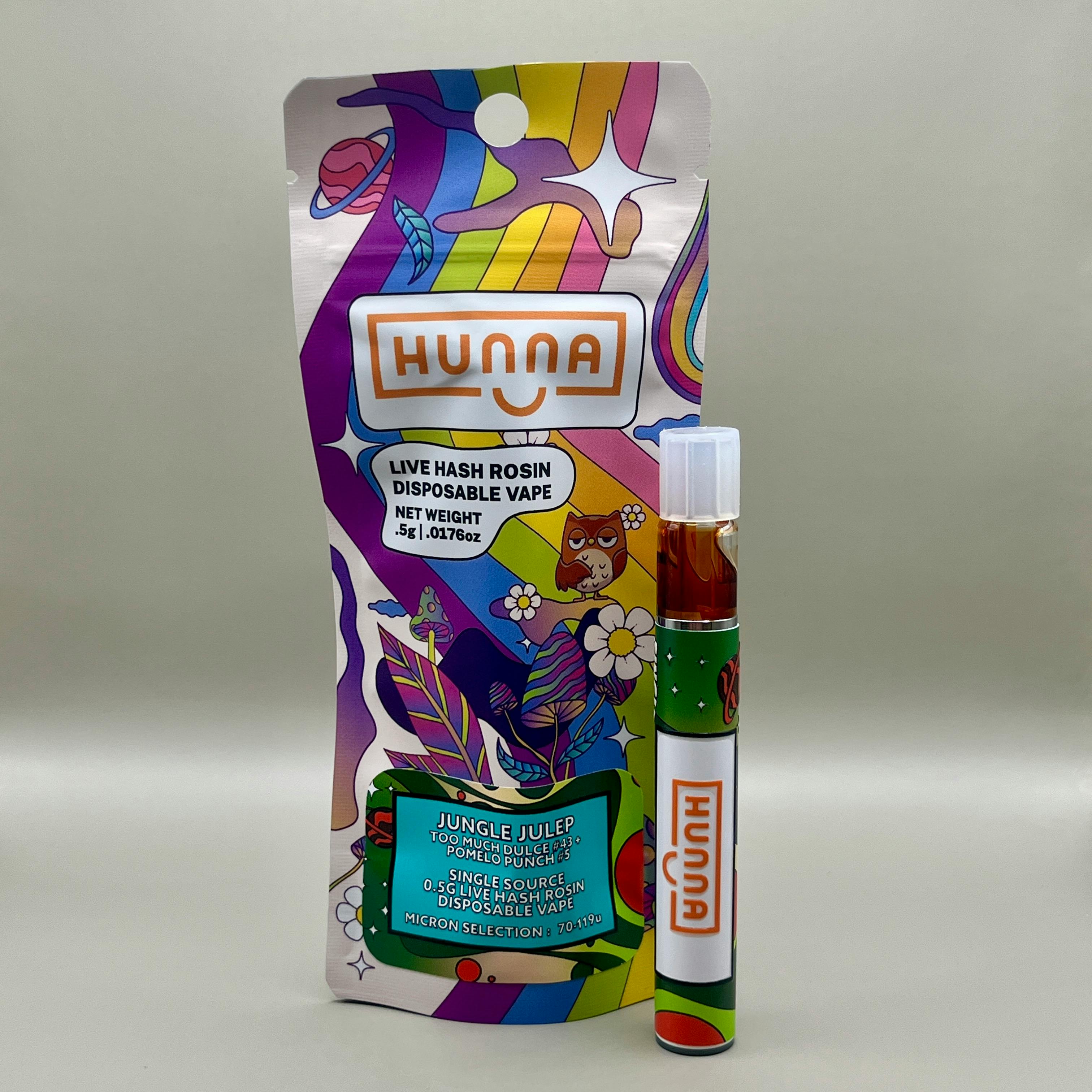 Hunna - .5g Live Rosin Disposable - Jungle Julep