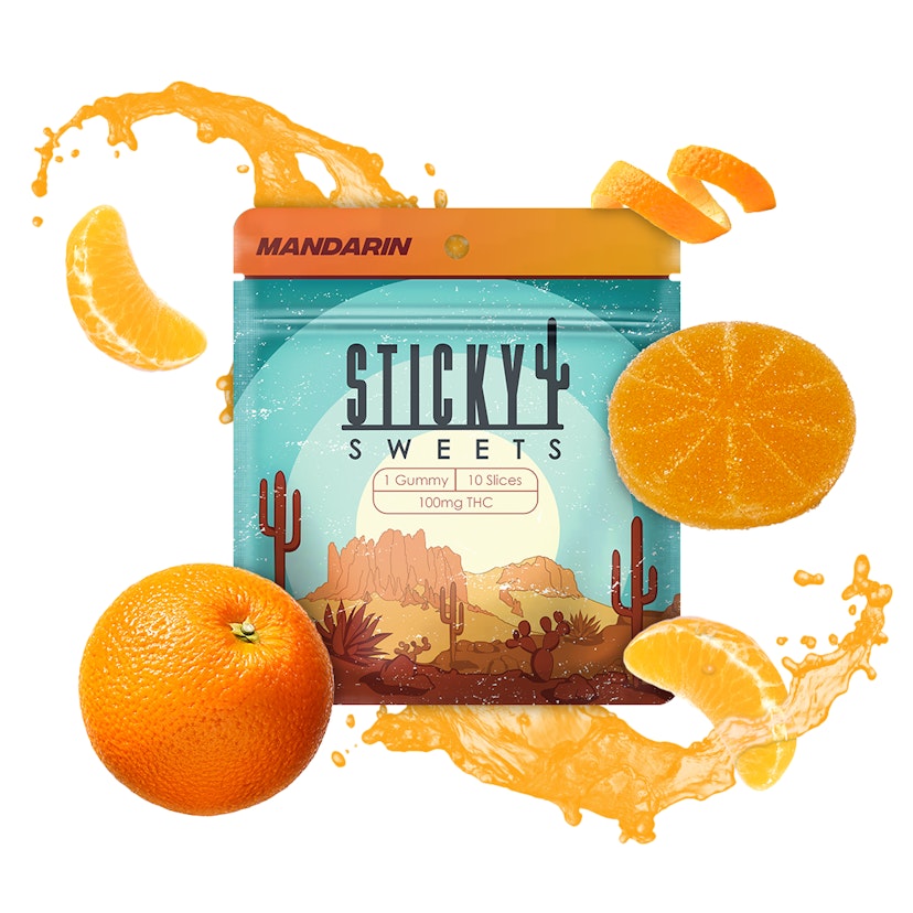 Sticky Edibles Single: Mandarin (H) 100mg