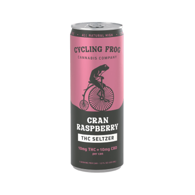 Product Cycling Frog - Cran Raspberry - 10mg THC - 10mg CBD - Seltzer