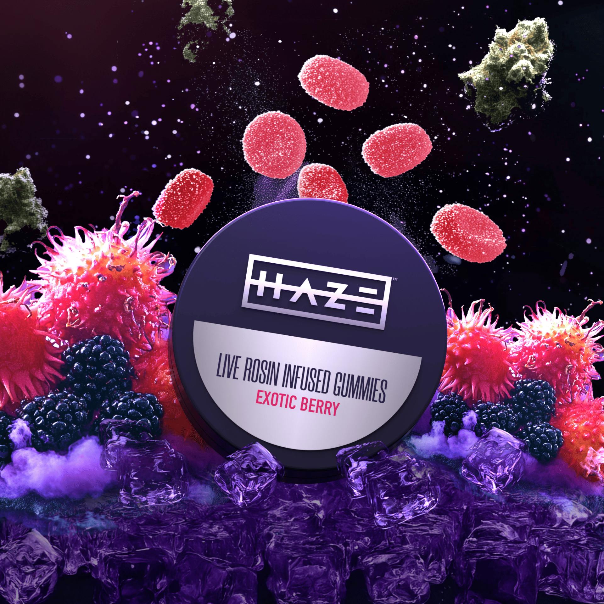 Haze Exotic Berry Live Rosin Gummies