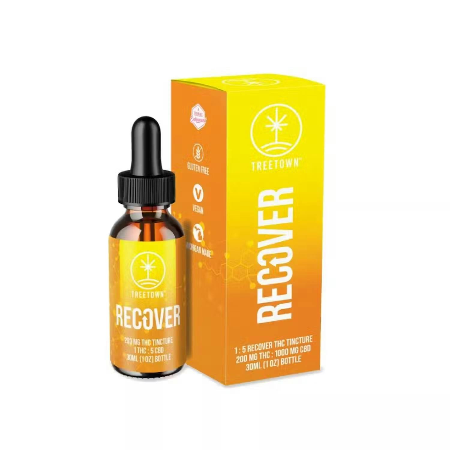 Product: Treetown | 1:5 THC:CBD Recover Tincture | 200mg:1000mg