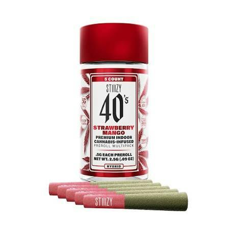 STIIIZY | Strawberry Mango | 40's Infused Preroll | 5pk