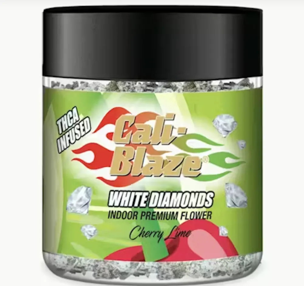 Product Cali-Blaze | Cherry Lime | White Diamond Infused Flower