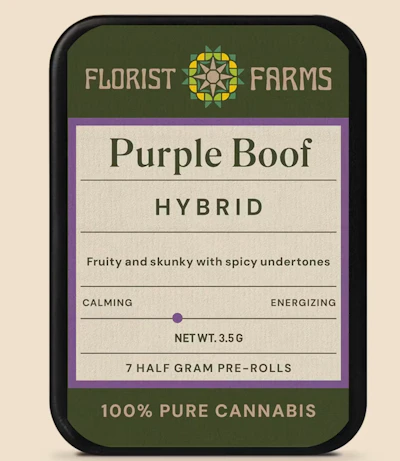 Florist Farms - 7 Pack .5g Prerolls - Purple Boof - PRE_ROLLS by Florist Farms at King of Budz