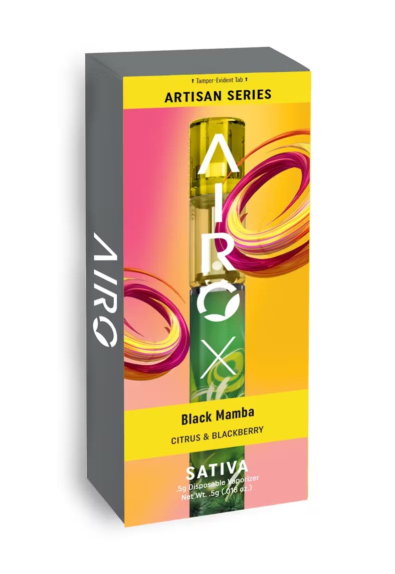 Shop Airo Black Mamba - Citrus & Blackberry | 0.5g | Disposable - Thrive  Dispensary