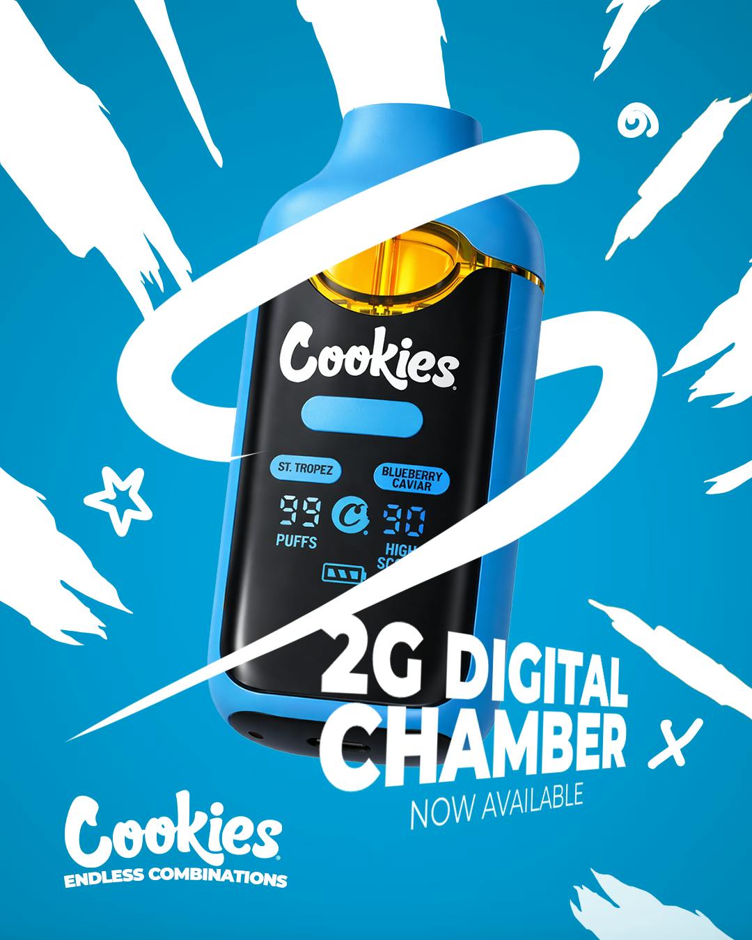 Blackberry Caviar (Indica) & Blueberry Caviar (Sativa) Digital Dual Chamber Disposable