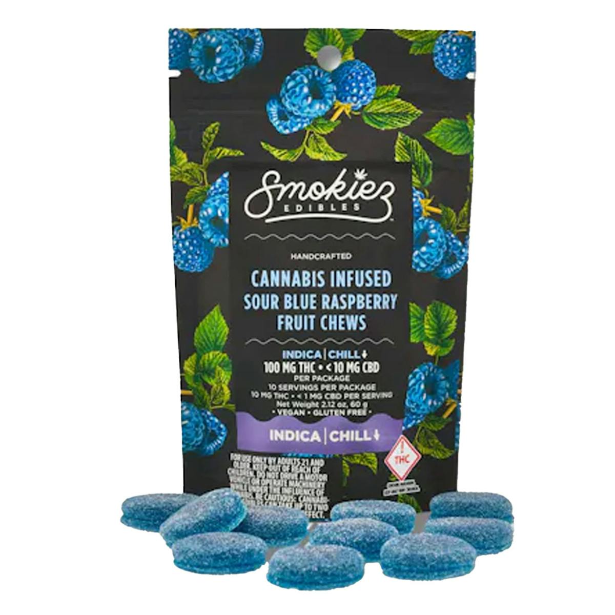 Photo of Smokiez | Gummies | Sour Blue Raspberry (Indica)