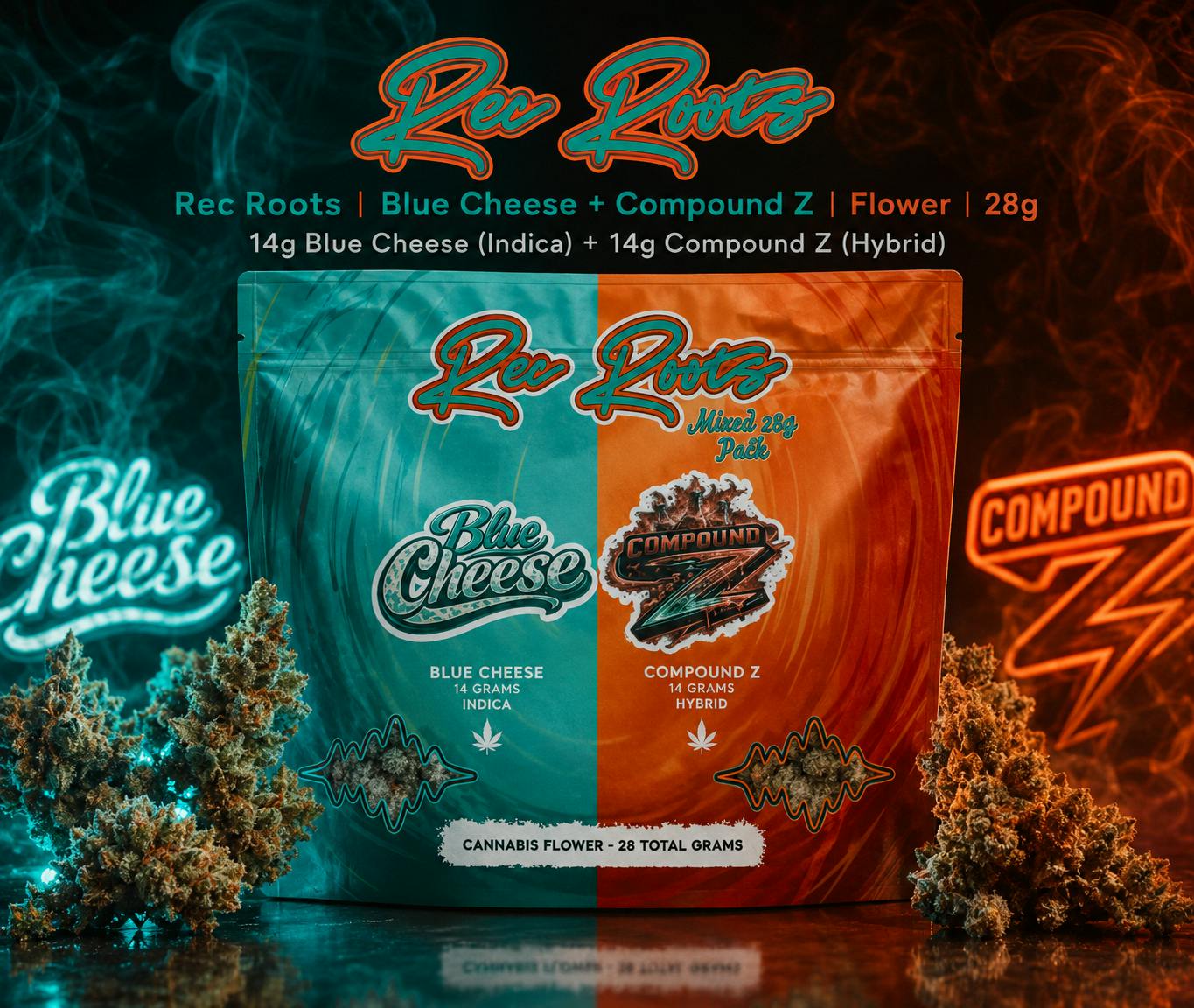 Product Rec Roots | Blue Cheese + Compound Z | Flower | 28g