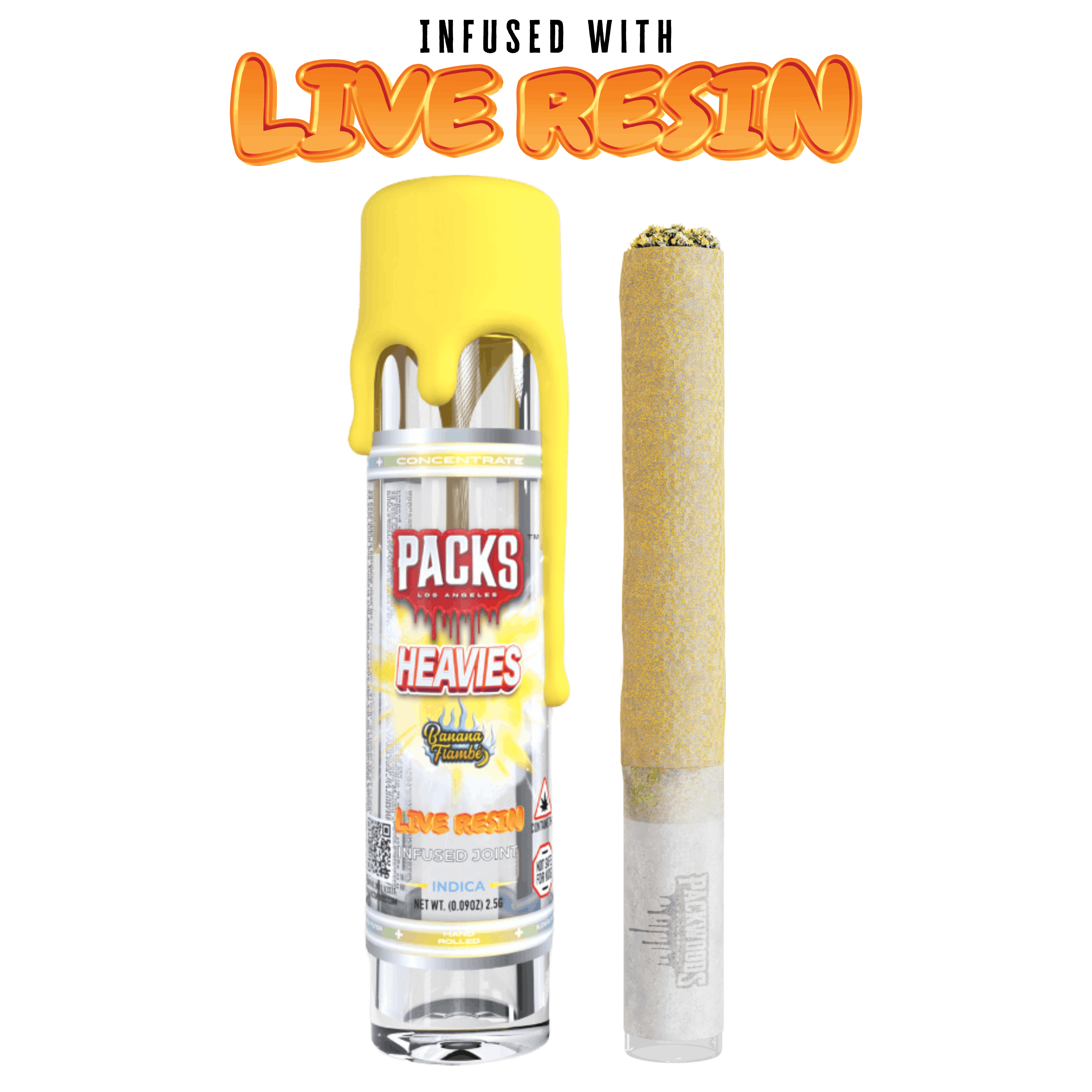 Packwraps banana flambe heavies resinate dispensary ma