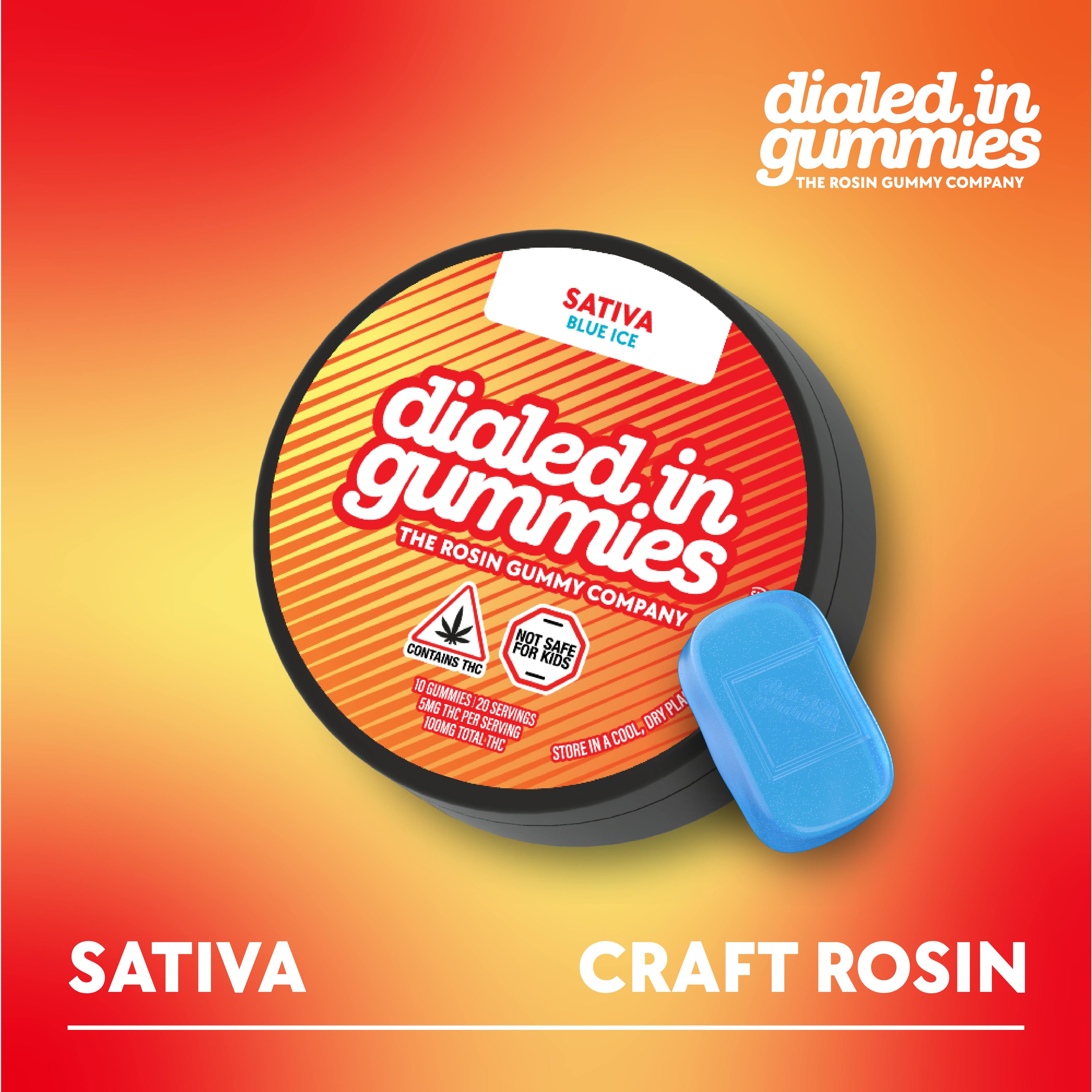 Product 100mg - Blue Ice - Rosin Gummies (10pk)