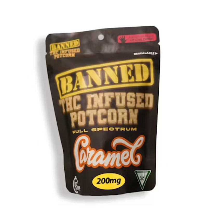 Banned | 200mg Potcorn | Caramel