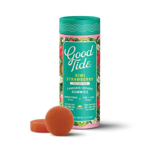 KIWI STRAWBERRY HASH ROSIN GUMMIES 1:1 THC:CBD