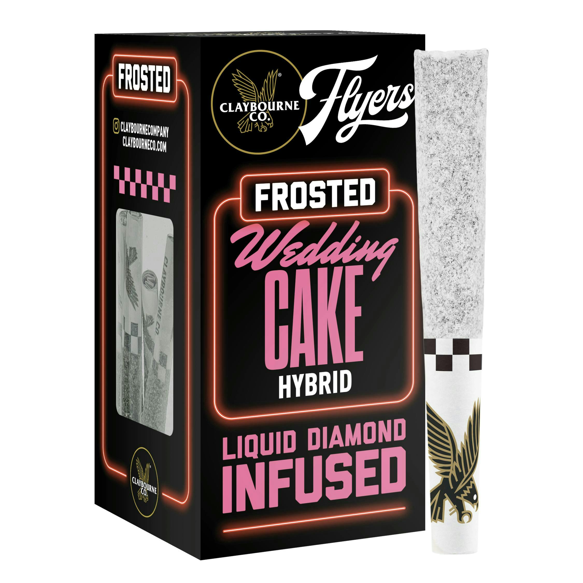 Claybourne Wedding Cake 5pk 2.5g Flyers Diamonds Frosted Infused Pre-Rolls