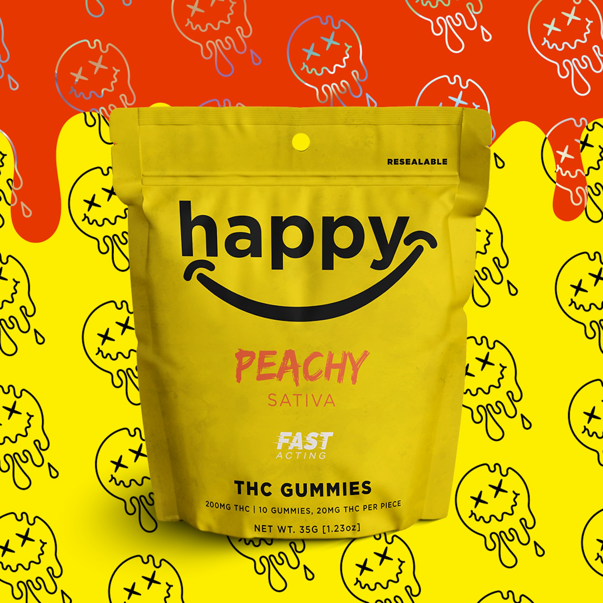 Happy - Peachy 200mg Gummies