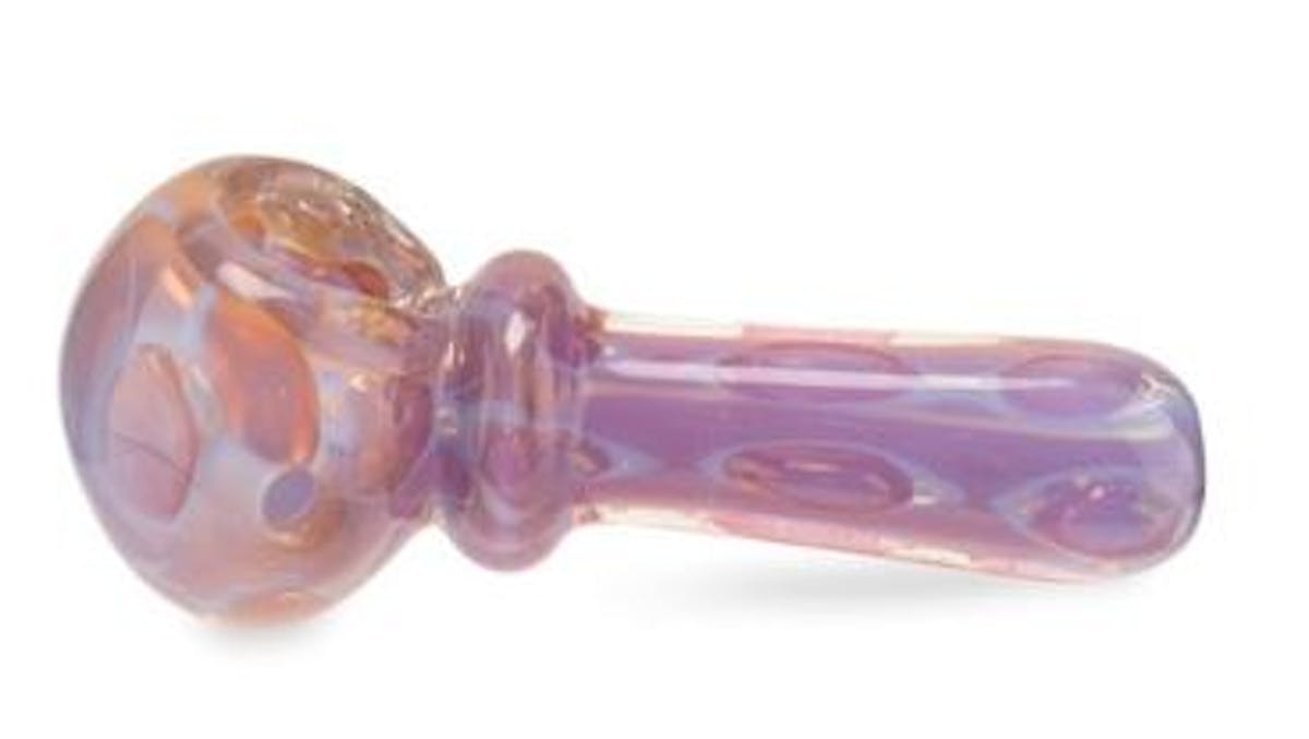 Image of Gold Fumed Slyme – Custom Glass 3.5” Tube Spoon Hand Pipe