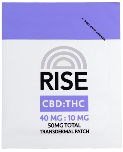 Rise - 40mg Transdermal Patch CBD/THC - Restoration 4:1 - TOPICALS by RISE at King of Budz