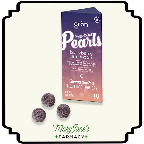 Blackberry Lemonade Sleepy Indica 1:1:1 THC:CBN:CBD Pearls 10-Pack | 100mg-1