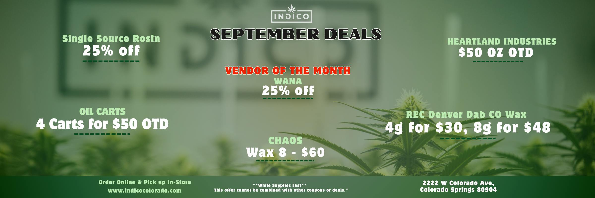 Indico September deals
