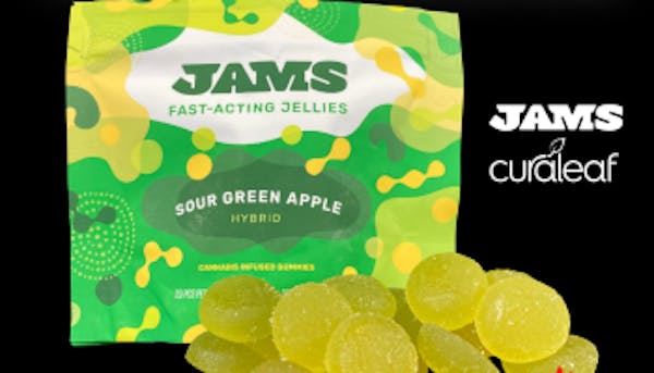 Sour Green Apple Fast Acting Jellies (H) - 100mg (20 Pack) - Jams