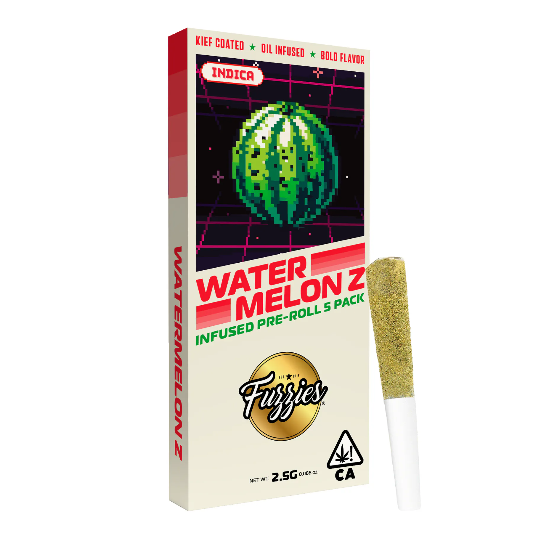 Fuzzies Originals Watermelon Z 2.5g Infused Preroll Packs - Indica