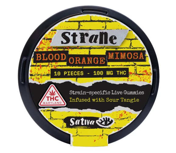 Strane Blood Orange Mimosa Live Gummies | 100mg | Blair Wellness