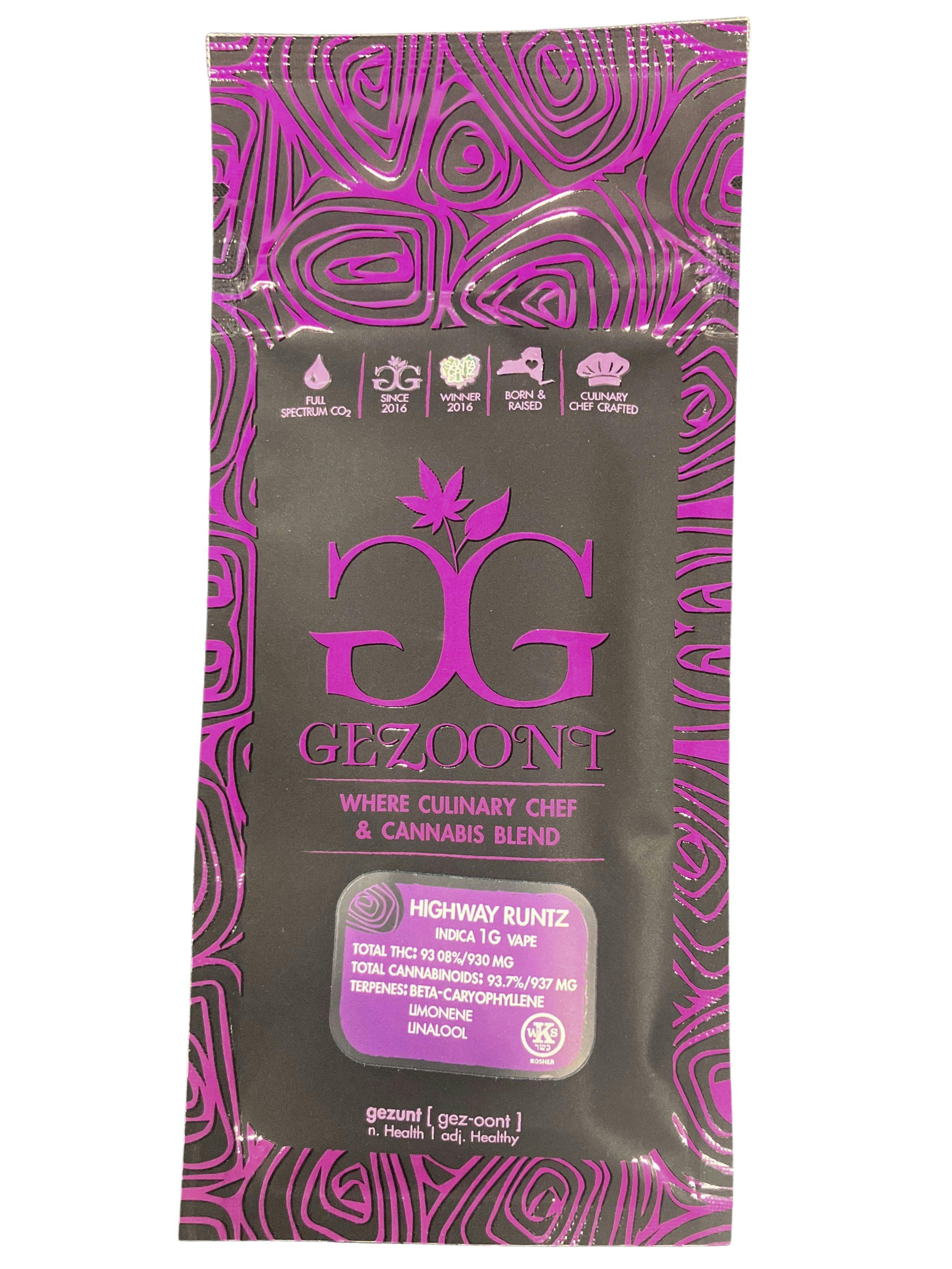 Gezoont Goodies Highway Runtz 1g Vape - The Flowery NY