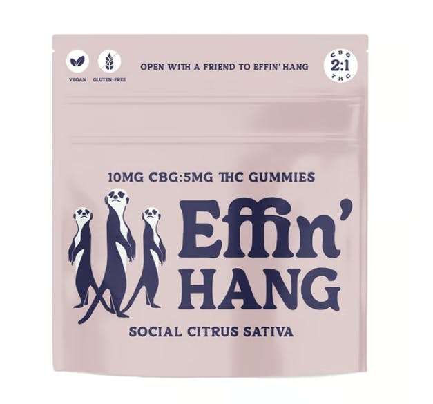 Product AWH Effin' Gummies Hang - Social Citrus 100mg (2:1 THC:CBG)