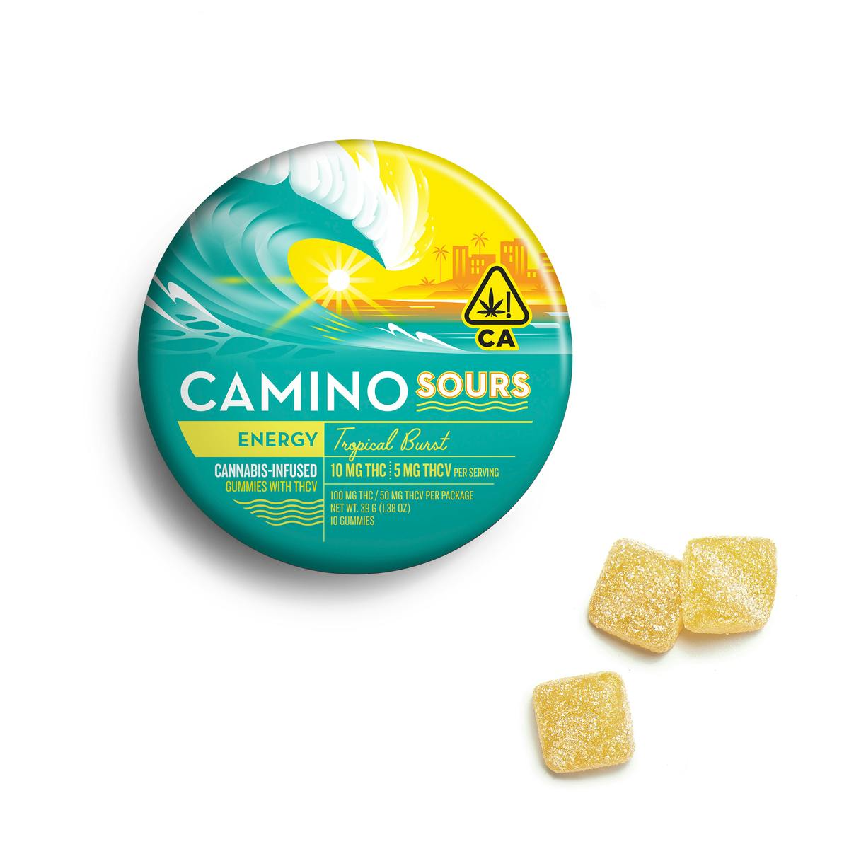 Camino Sours 10:5 'Energy' Tropical Burst Gummies [10pk]
