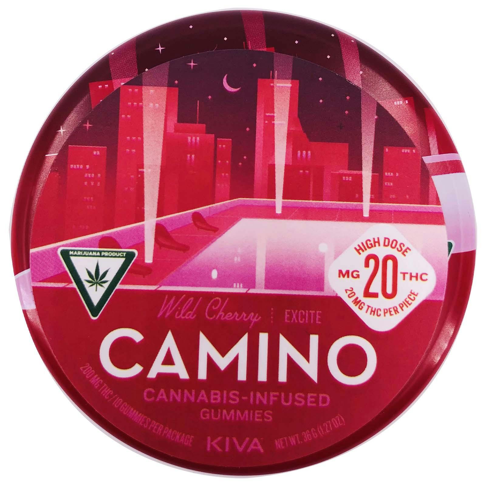 CAMINO WILD CHERRY EXCITE GUMMIES 200MG REC Exclusive Cannabis Michigan